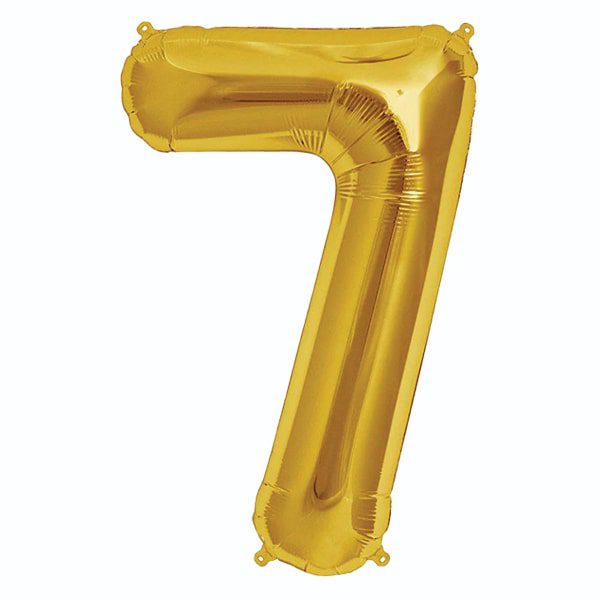 بادکنک فویلی عدد 7 طلایی سایز 32 اینچ