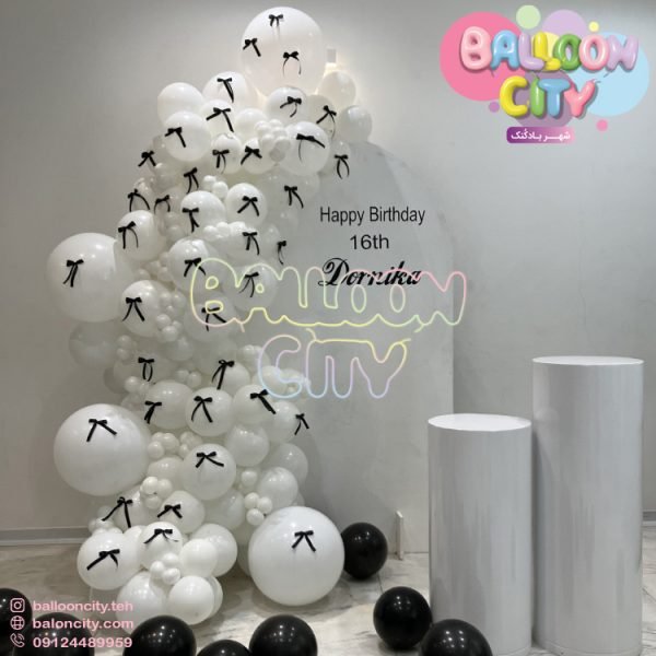 Birthday decor with bow tie design