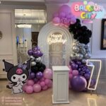بادکنک ارایی تم تولد کرومی Kuromi balloon decoration