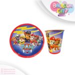 پیش دستی و لیوان تم تولد سگ نگهبان پسرونه Paw Patrol بسته 10 عددی
