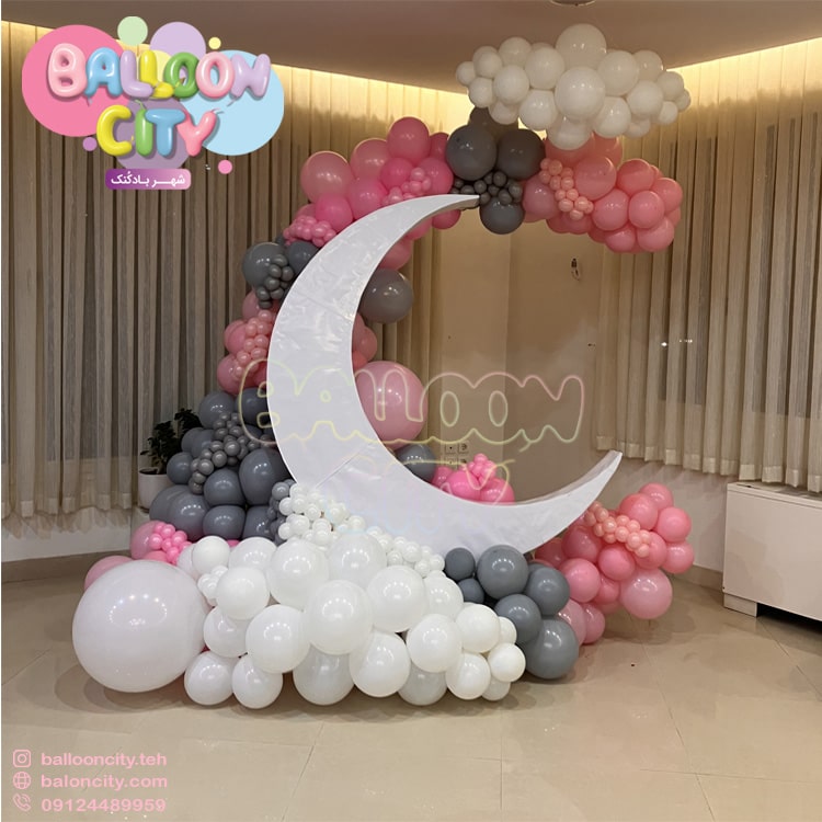 دیزاین یکسالگی با تم ماه