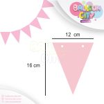 ریسه تم تولد مثلثی صورتی پاستلی