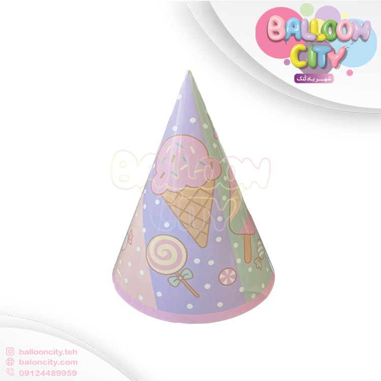 کلاه تم تولد بستنی