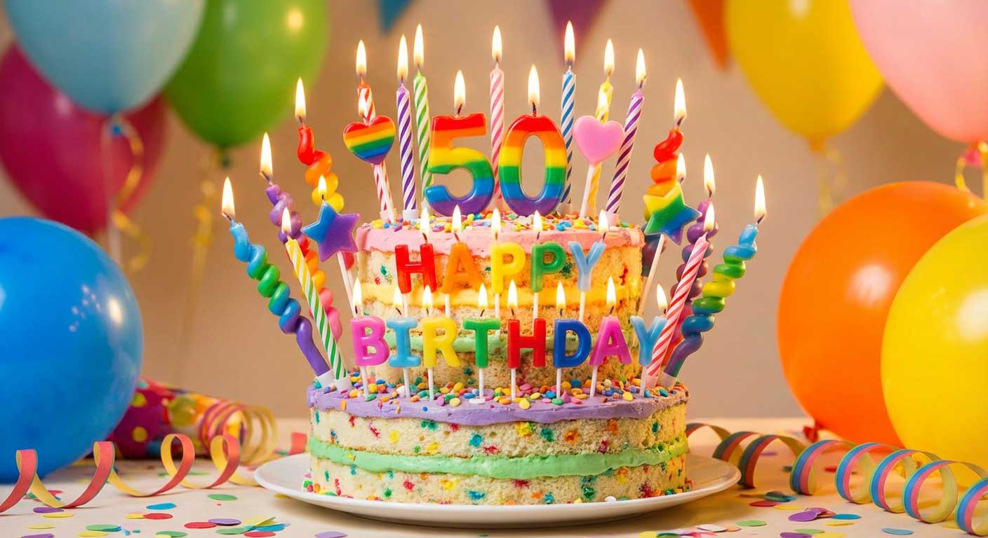 شمع‌های رنگی تولد