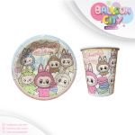 پیشدستی و لیوان تم تولد لبوبو