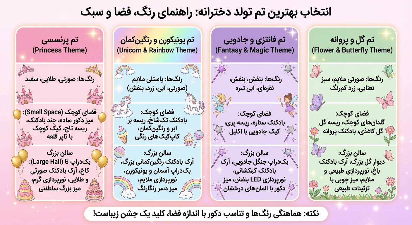 چگونه بهترین تم تولد دخترانه را انتخاب کنیم؟