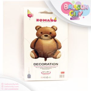 بادکنک فویلی تم تولد تدی قهوه ای Teddy Balloon Foil