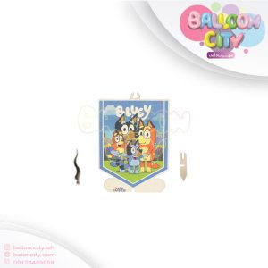 شمع و تاپر تم تولد بولویی Bluey candle
