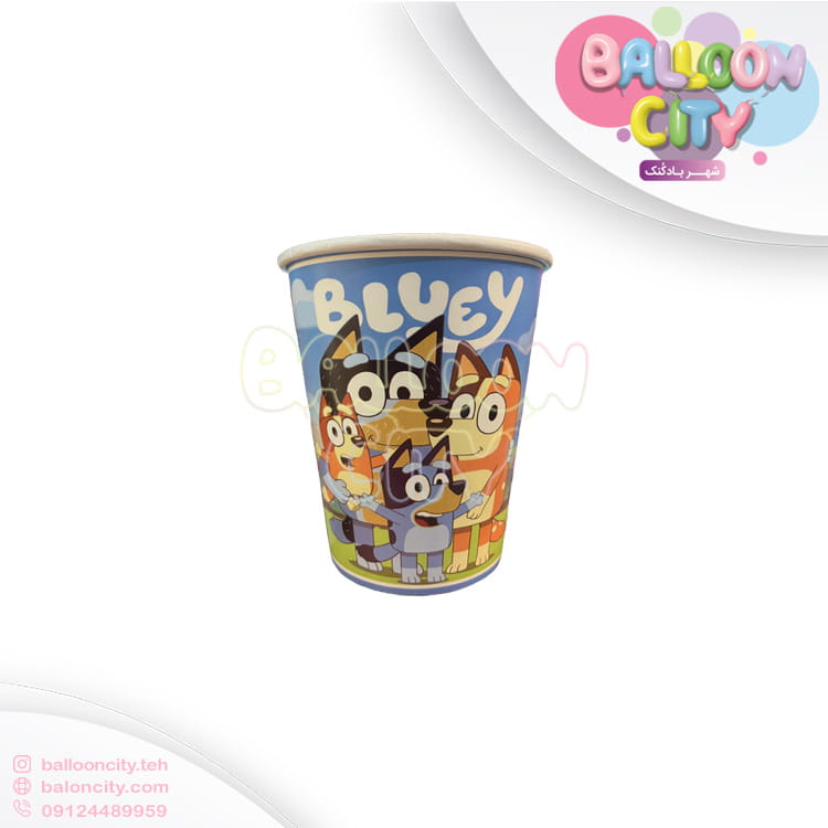 لیوان تم تولد بولویی Bluey بسته 10 عددی